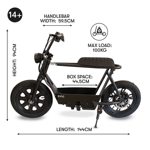 Zinc Sprintr 350W Fat Tyre Electric Seated Scooter