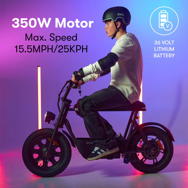 Zinc Sprintr 350W Fat Tyre Electric Seated Scooter